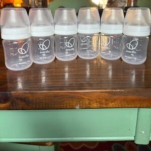 Evenflo Balance+ Wide Neck Baby Bottles 5oz Set of 6 Anti-Colic Venting